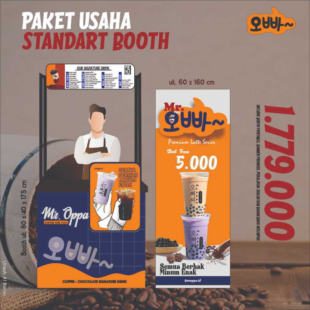 

PAKET KEMITRAAN MINUMAN KEKINIAN DENGAN BOOTH / PAKET BOOTH MR.OPPA