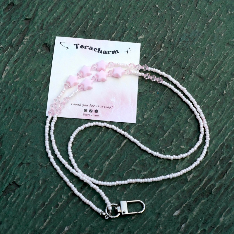 

lanyard manik ID card multifungsi / beaded ID card lanyard by teracharm