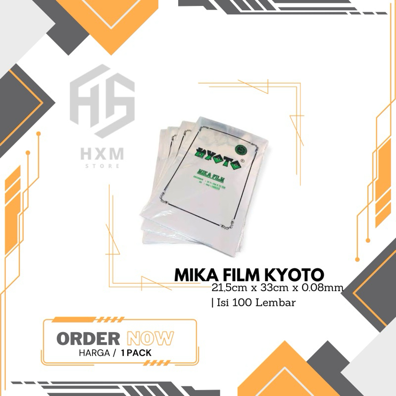 Mika Film / Plastik Jilid KYOTO 100 Lembar [1 Pack]