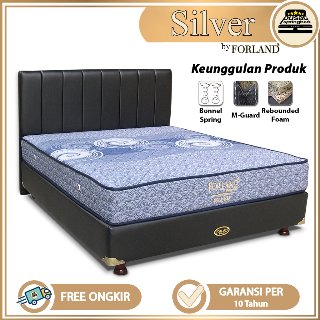 [JABODETABEK] - Springbed Kasur Bonnel Spring - Forland Springbed Silver