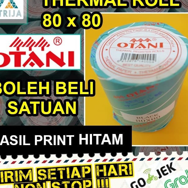 

PALING AMPUH Thermal Paper Roll OTANI Black 8x8 Core 19 Kertas Thermal Hitam 8 x 8 Kertas Struk Kasir