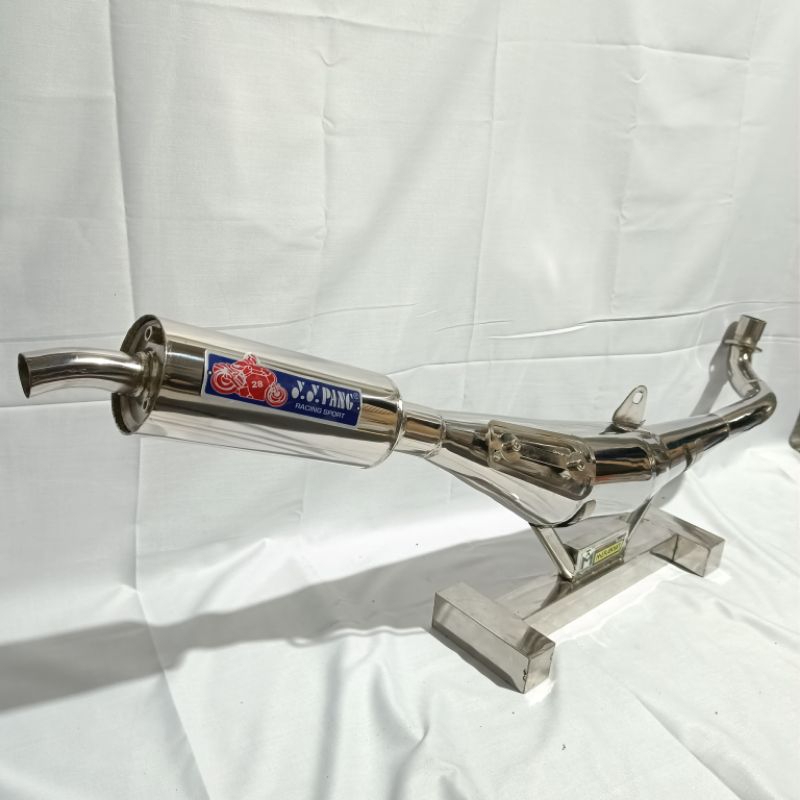 knalpot fizr force1 sstwo standar racing chrome tameng yypang