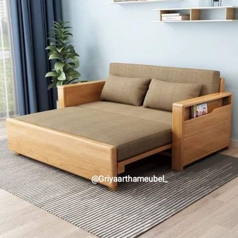 sofa bed kayu jati scandinavian sofa santai model terbaru
