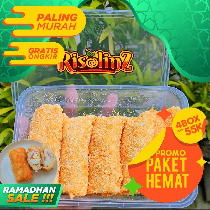 

Promo!!! PAKET HEMAT | RISOL MAYO | 4 BOX (isi 20 pcs) | Kemasan Vacum Sealer