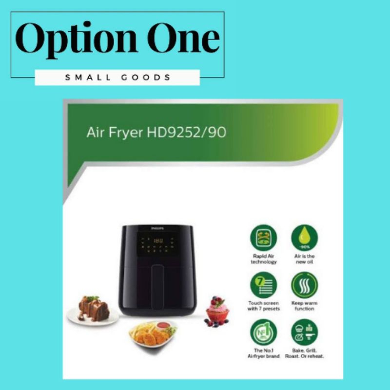 Philips Air Fryer Spectre HD9252/90 Digital AirFryer HD9252 Hitam