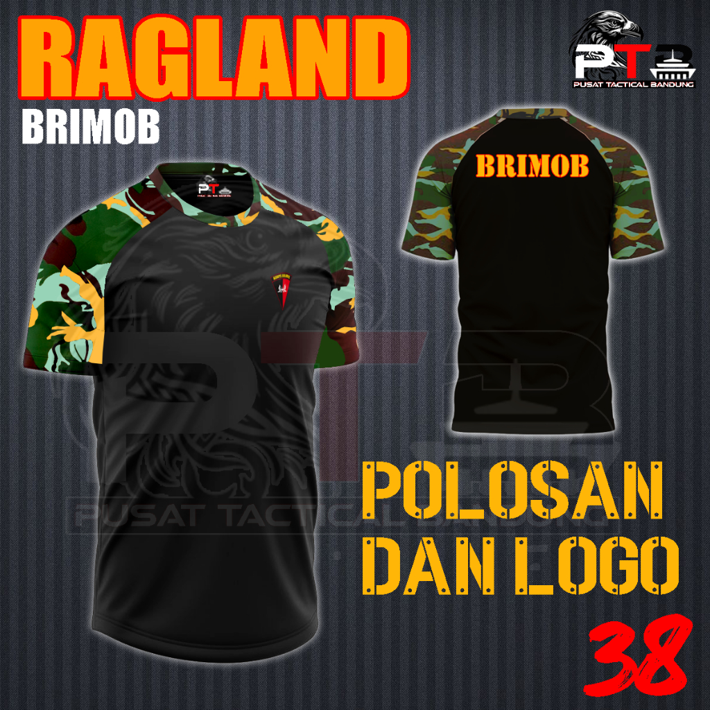 Kaos Jersey Regland Brimob / Baju Regland Polosan By Pusat tactical Bandung