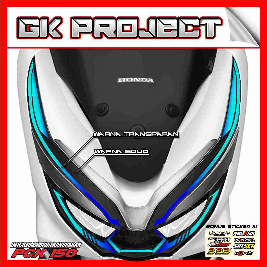 Stiker Lampu PCX 150 | Stiker Variasi Lampu Alis Motor Honda PCX 150 New | Stiker Alis Pcx Rgb GK 01