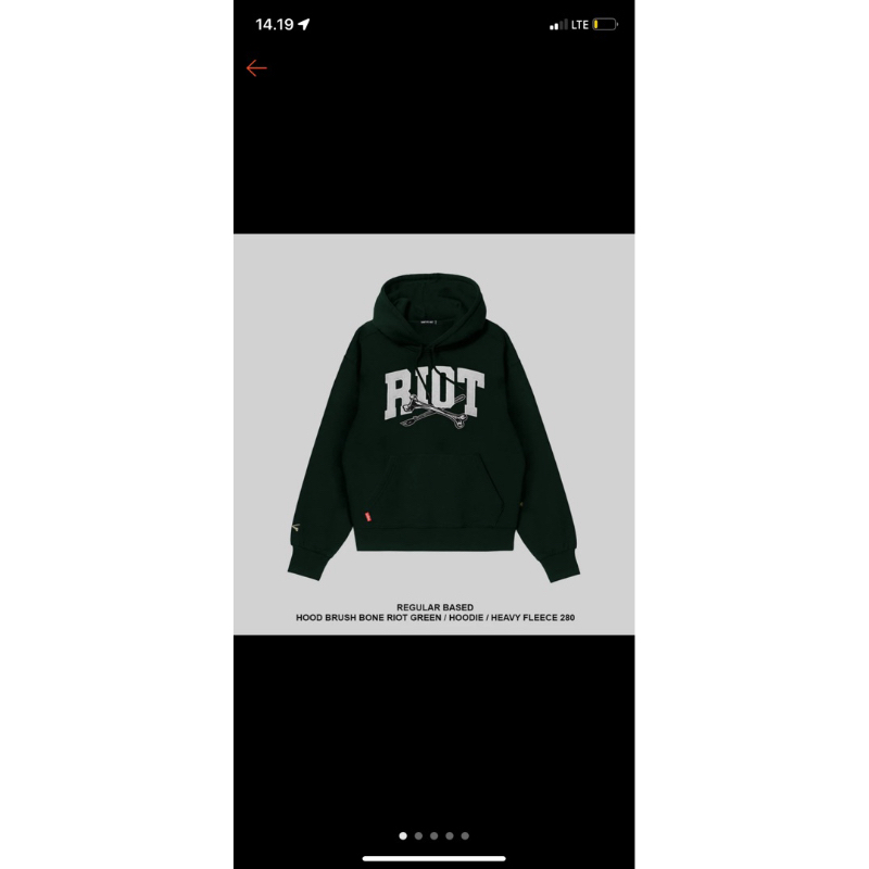 Hoodie Rawtype Riot Hood Brush Bone Green