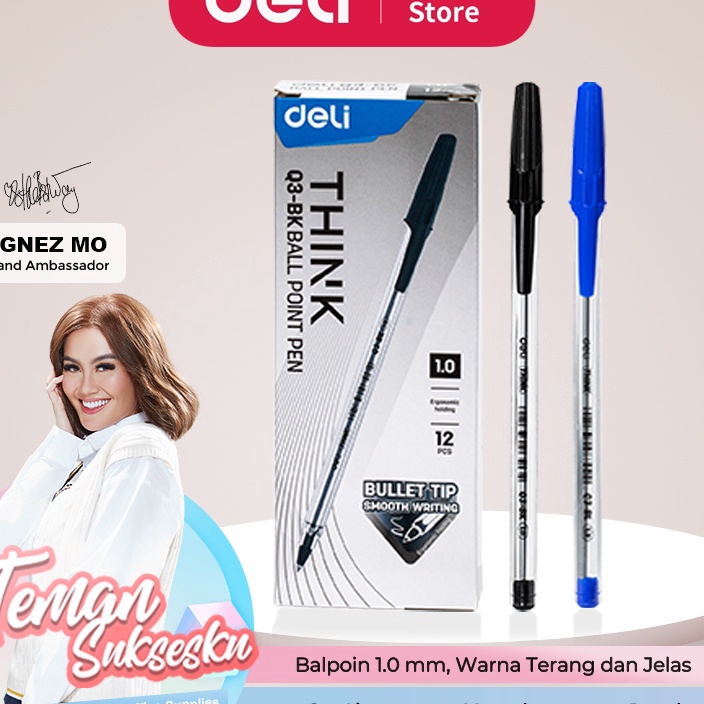 

COD NEWPRODUCT Deli Ballpoint Pen Pulpen Bolpoin 1 mm Isi 12 pcs Penulisan Halus EQ3
