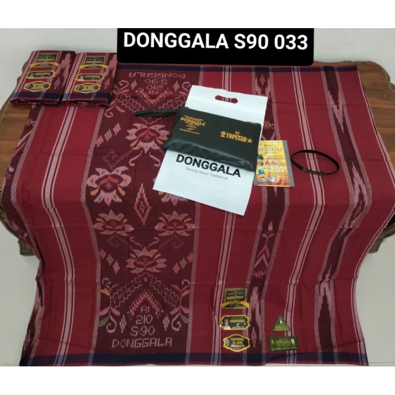 SARUNG TENUN DONGGALA SUTRA 90% / JAHIT TENGAH