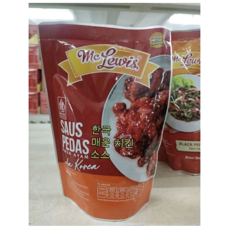 

Mc Lewis saus saos pedas rasa ayam ala korea 250gr