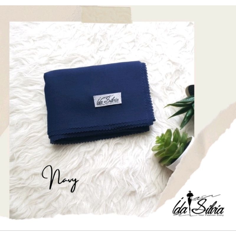 kerudung/jilbab/hijab segiempat segi empat syar'i panjang jumbo laser cut navy biru dongker