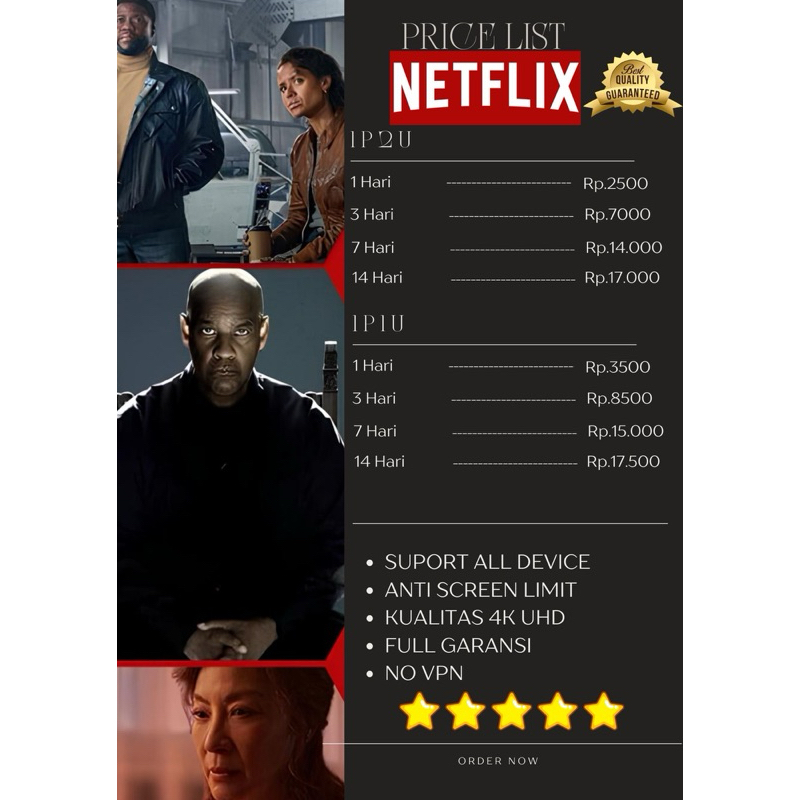 NETFLIX HARIAN 24 JAM UHD 4K NO HOLD NO VPN RESMI