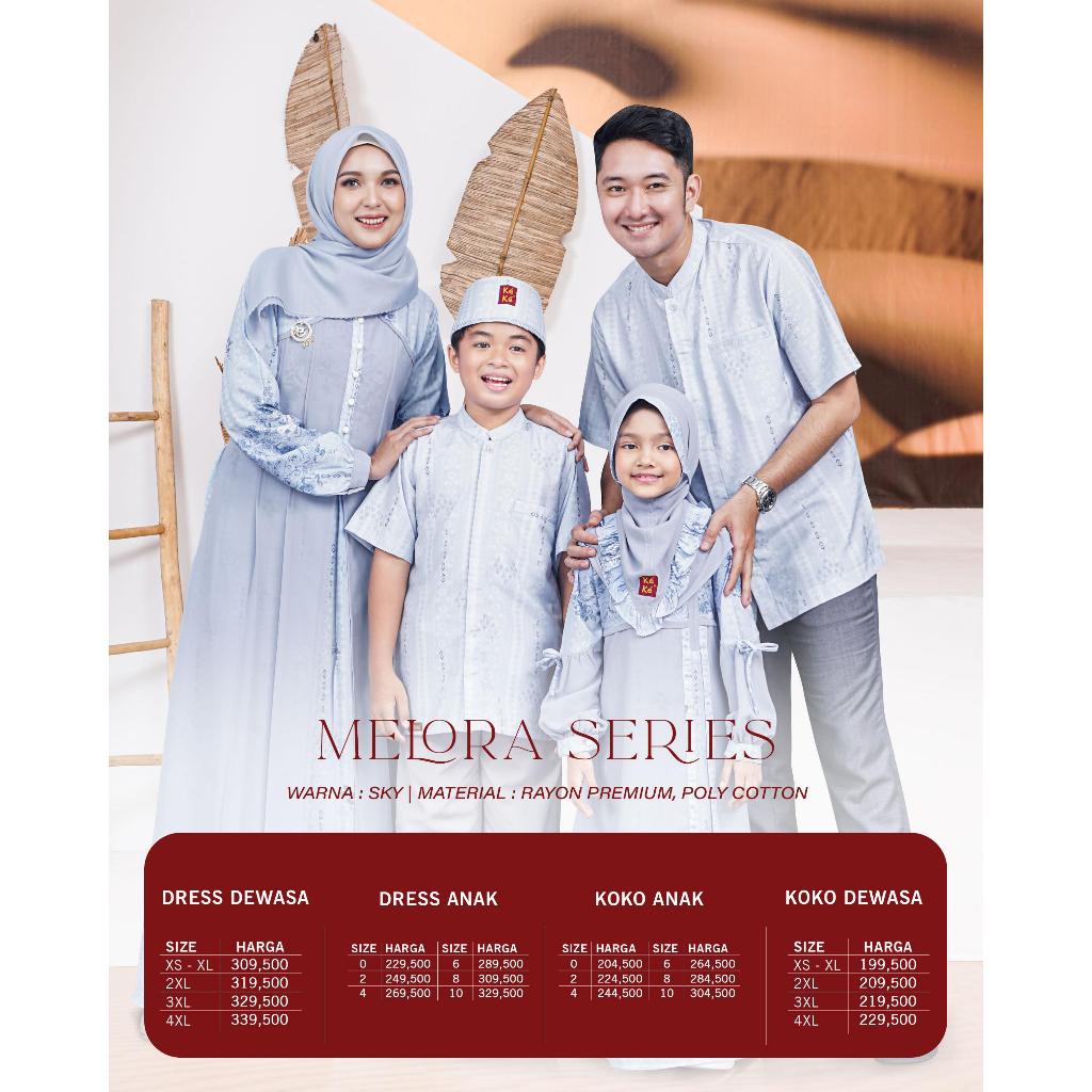 Sarimbit Keke Melora Series - Sky / Sarimbit Keluarga Terbaru 2024 / Baju Sarimbit Keluarga / Baju C