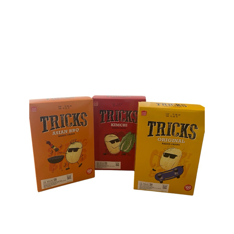 Tricks Snack Baked Chips Potato 1 Dus isi 4 Box @45gram (180 Gram)