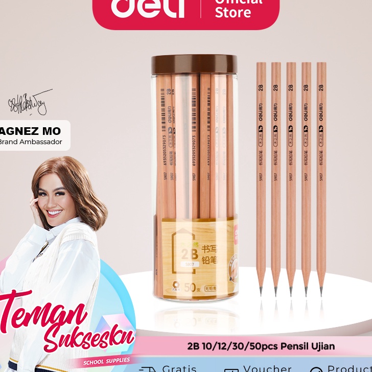 

MEGA SALE Deli Graphite Pencil Pensil Kayu Grafit 2B isi 12pcs 5pcsBOX S97 S99