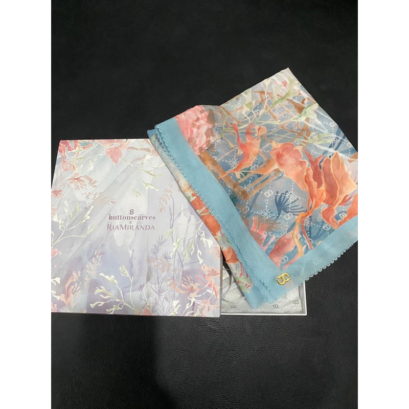 preloved Buttonscarves xanadu marine