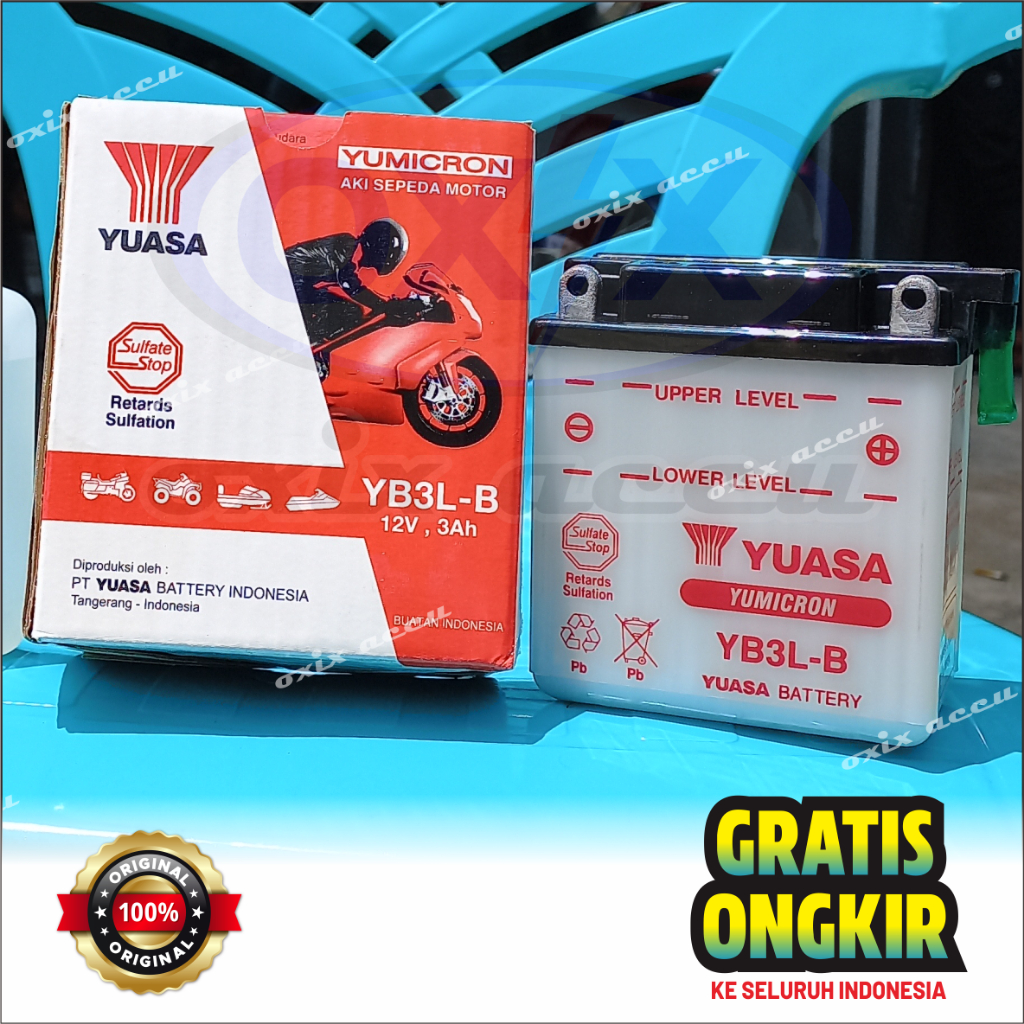 Yuasa YB3L-B Original Aki Rx King, Satria 2T