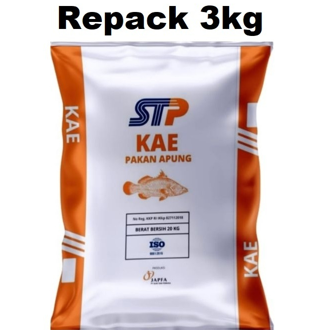 Pelet KAE repack 3kg pakan ikan koi kakap kerapu nila gurame goldfish hias