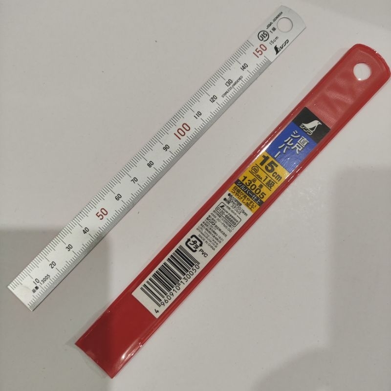 

HJK SHINWA 13005 Penggaris Stainless Steel Lurus 15 cm Rule Hard Chrome JIS 150mm