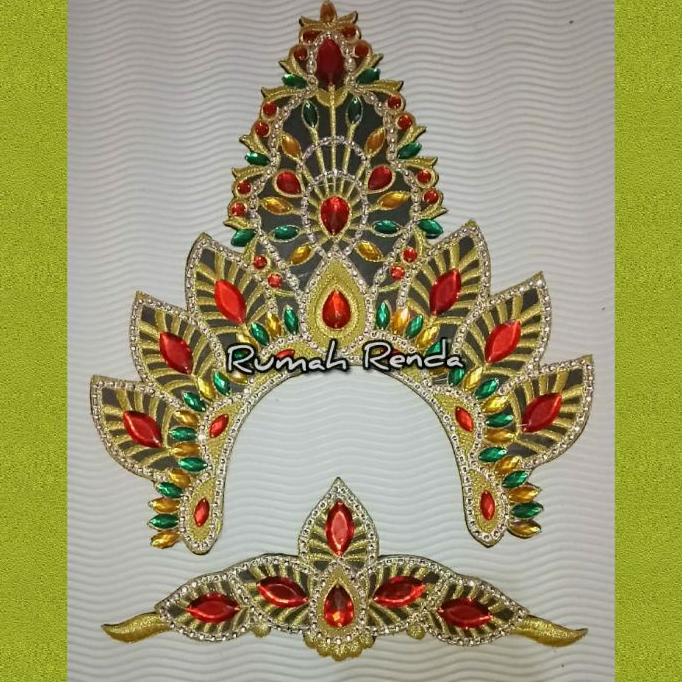 renda bordir mahkota payet