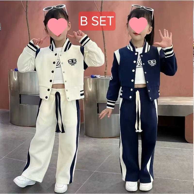 BAJUKIDDIE B SET BAJU SETELAN ANAK CEWEK FASHION CASUAL ALA KPOP KOREA JEPANG LUCU KEREN STYLISH KEK