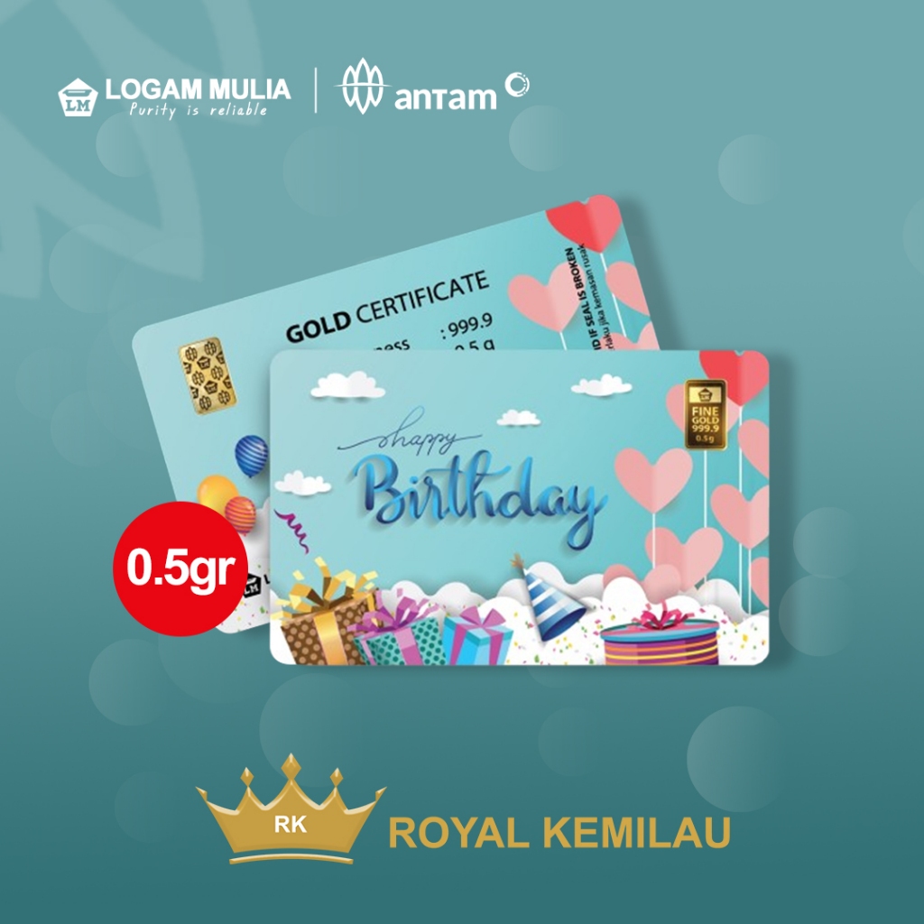 Antam Gift Series Happy Birthday 0.5 gram