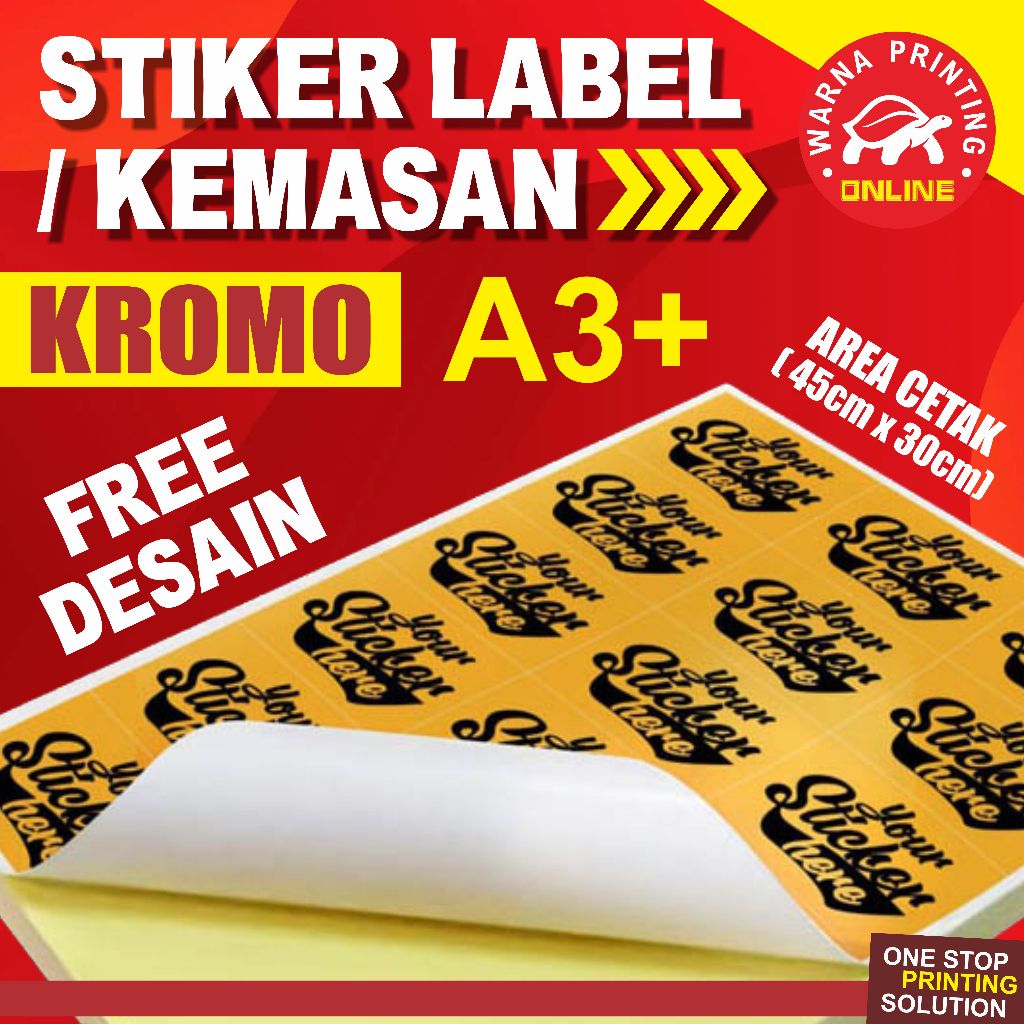 

CETAK STIKER LABEL STIKER KROMO FREE DESAIN SUDAH SAMA CUTTING ( PRINT & CUT )