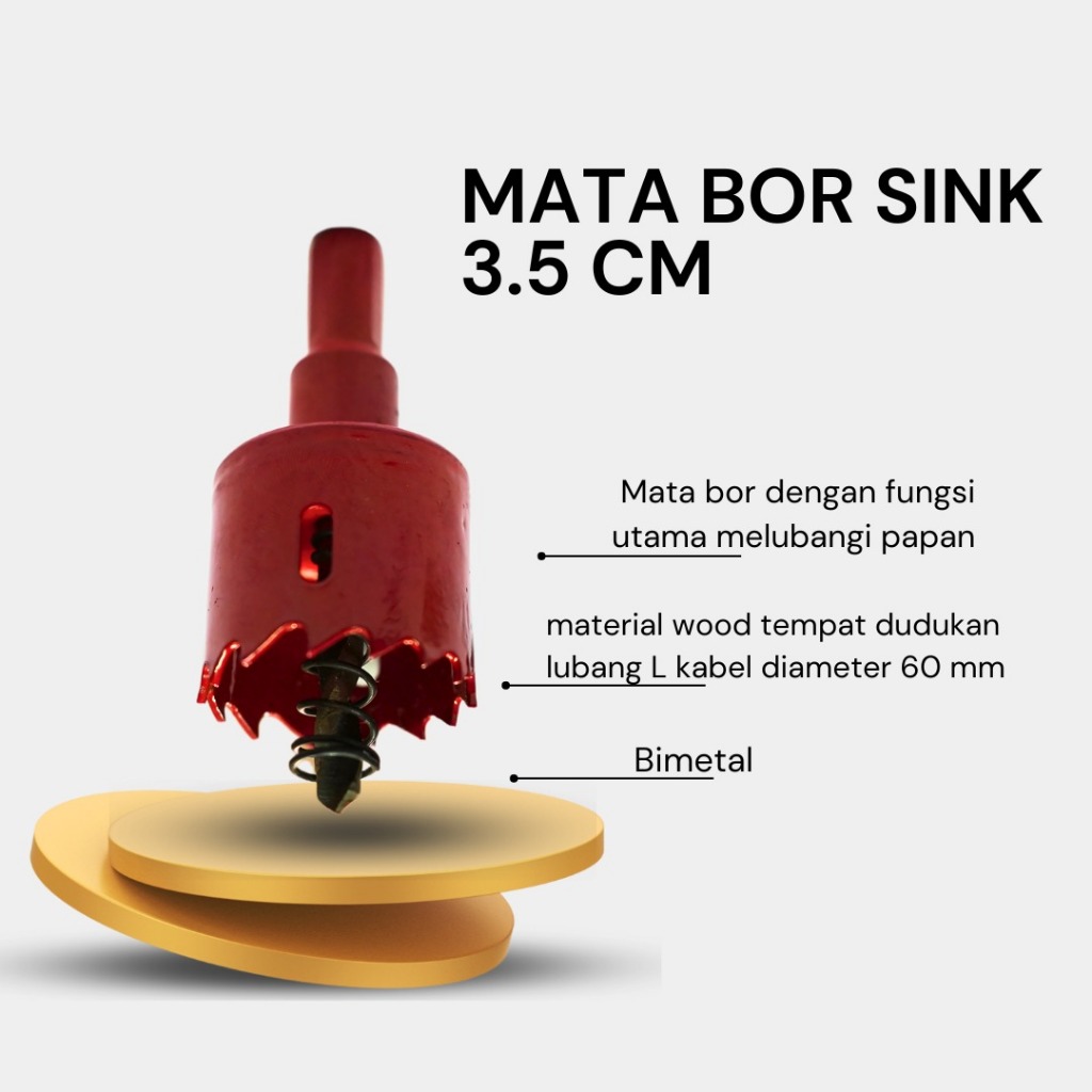 Mata Bor Drill lubang Kabel 6 Red winston 61029