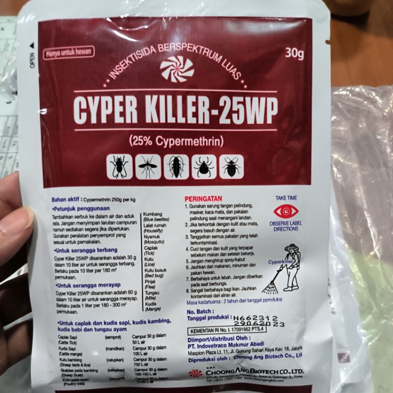 Cyperkiller 25 WP Pembasmi Hama Gudang