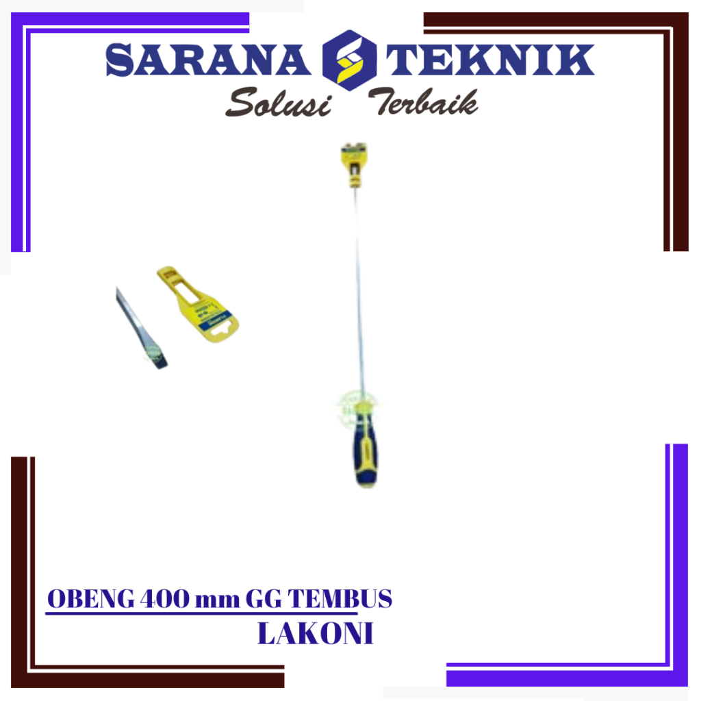 OBENG PANJANG 40 CM MINUS (-) PLUS (+) LAKONI PRO