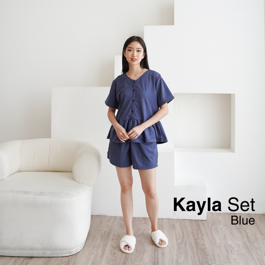 Fenne - Baju Tidur Wanita / Piyama / Baju Rumah Wanita Premium Kayla Set