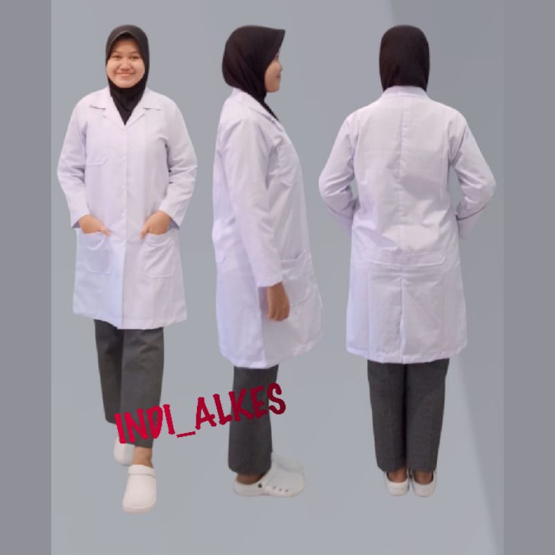 Baju Laboratorium Lengan Pendek / Lengan Panjang Jas Lab / Baju Praktek / Baju Lab