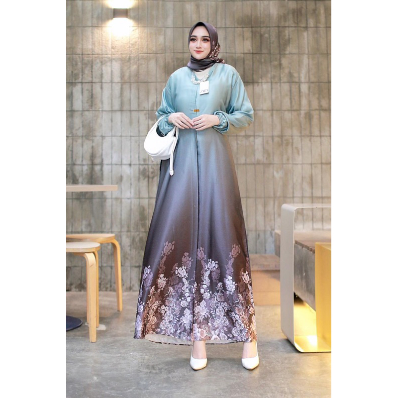 gamis dior silk set hijab ombre