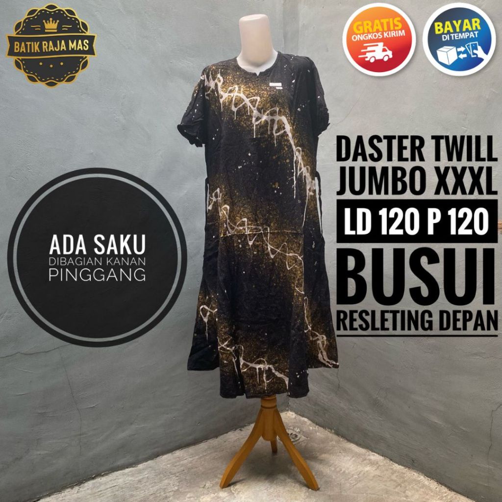Baju Daster Wanita Jumbo Ibu Ibu Dewasa Lengan Pendek Kekinian Terbaru Busui Friendly Resleting Depa