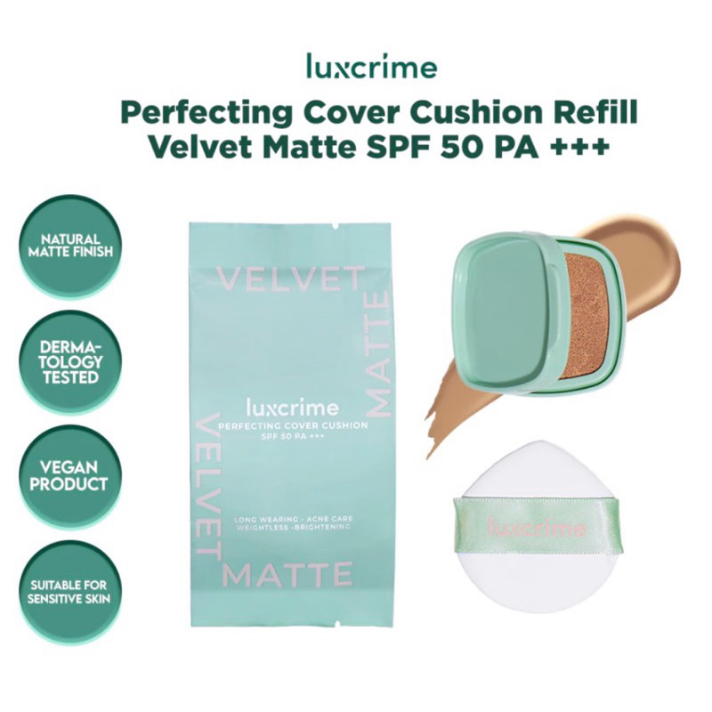 LUXCRIME REFILL CUSHION VELVET MATTE//CUSHION MATTE ACNE