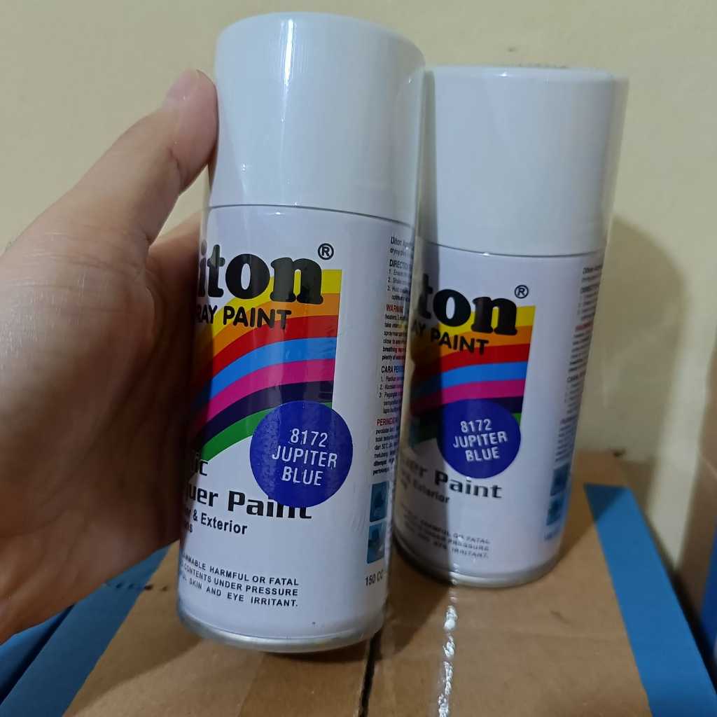 New DITON Spray Paint 150cc Pilox Pilok Cat Semprot Warna 8172 Jupiter Blue / Biru Jupiter (150ml/Ke