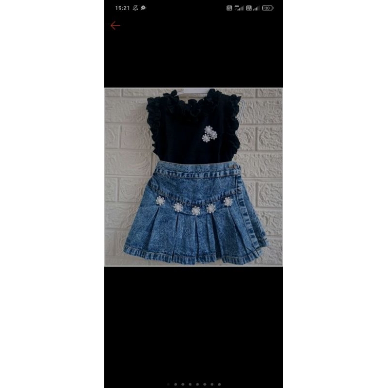 SET ROK DAN BAJU ROMPI ANAK PEREMPUAN