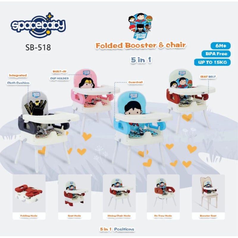 SPACE BABY BOOSTER SEAT CHAIR SB-518 kursi makan space baby BOOSTER SEAT CHAIR