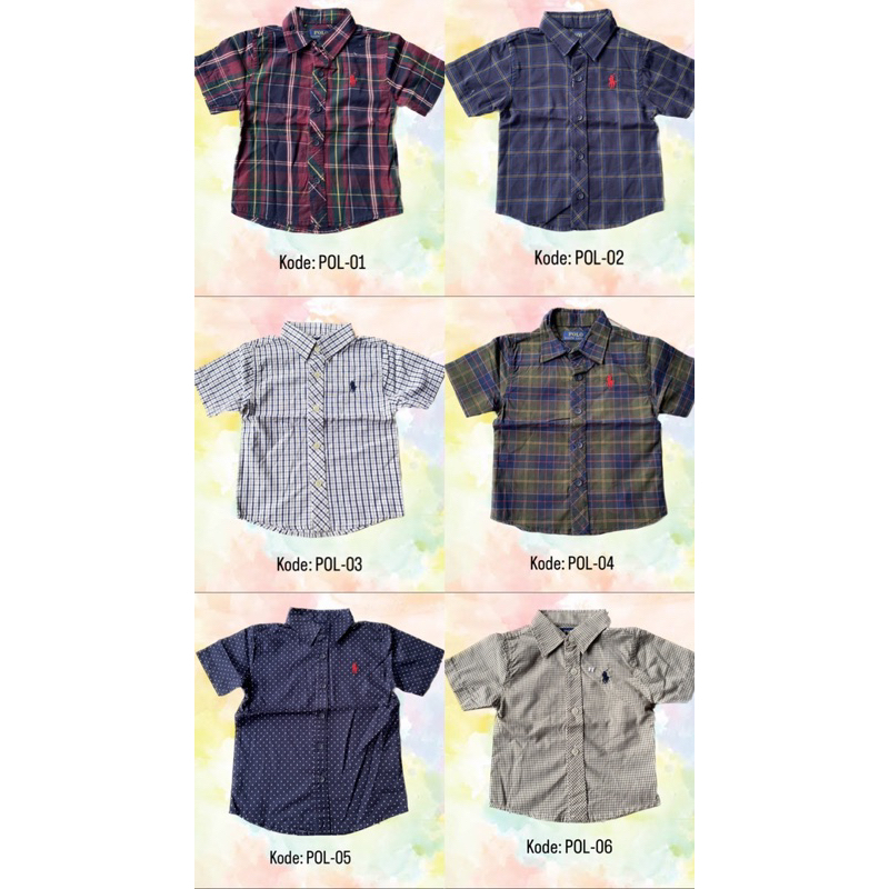 kemeja anak sisa ekspor branded s oliper polo rl