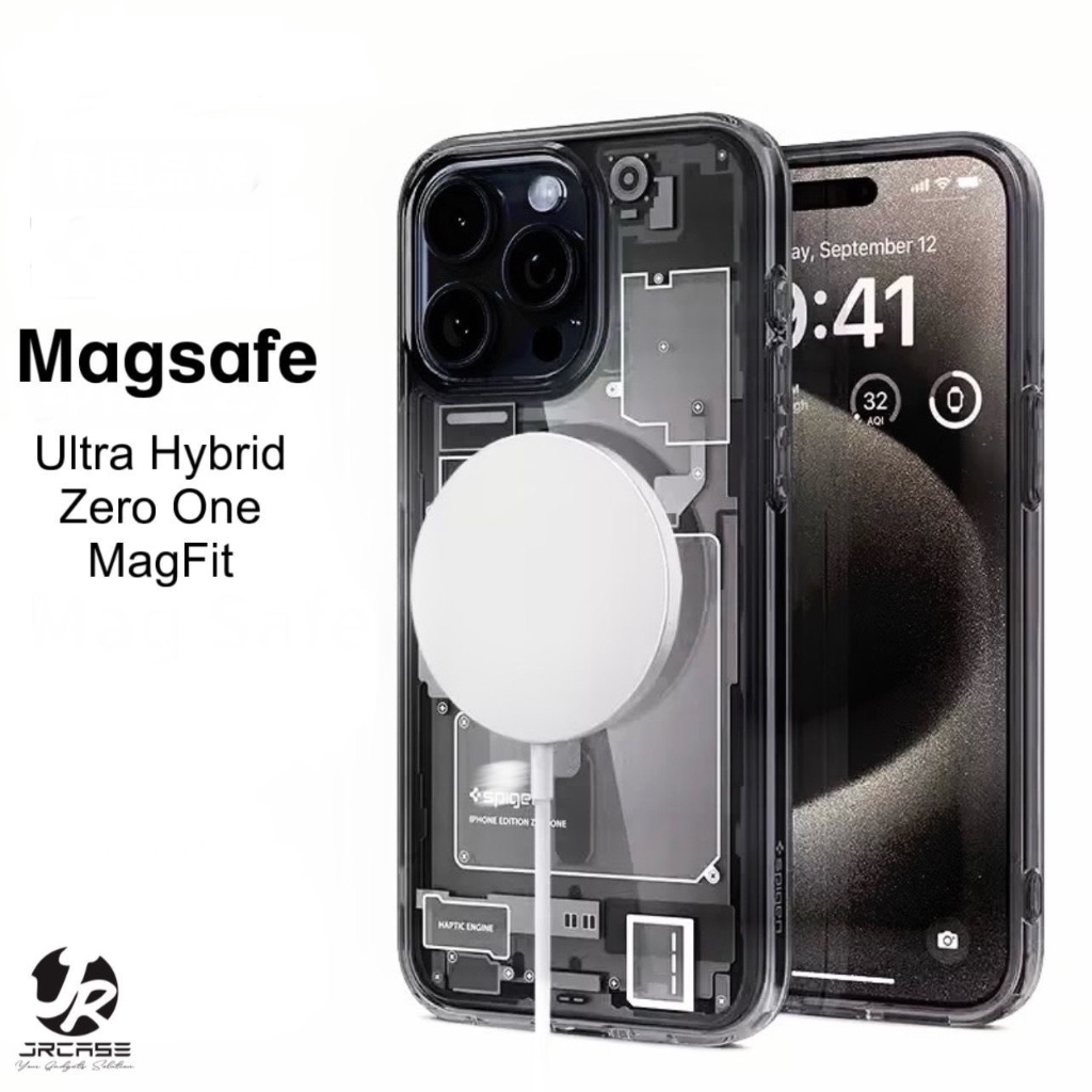 Premium Black Series Softcase MagSafe Zero One For iPhone 15 14 13 12 11 Pro Max Plus 15+ Spg Ultra Hybrid Zero One Magfit Cover Soft Case Mewah Bening Transparan Hitam Aksesoris Wireless Charging Silikon Silicone Jelly Accessories