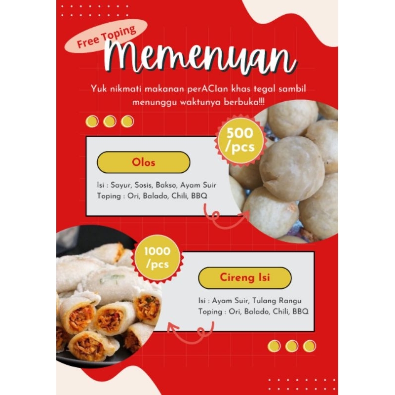 

OLOS ISI & CIRENG ISI (MINIMAL ORDER 20 PCS)