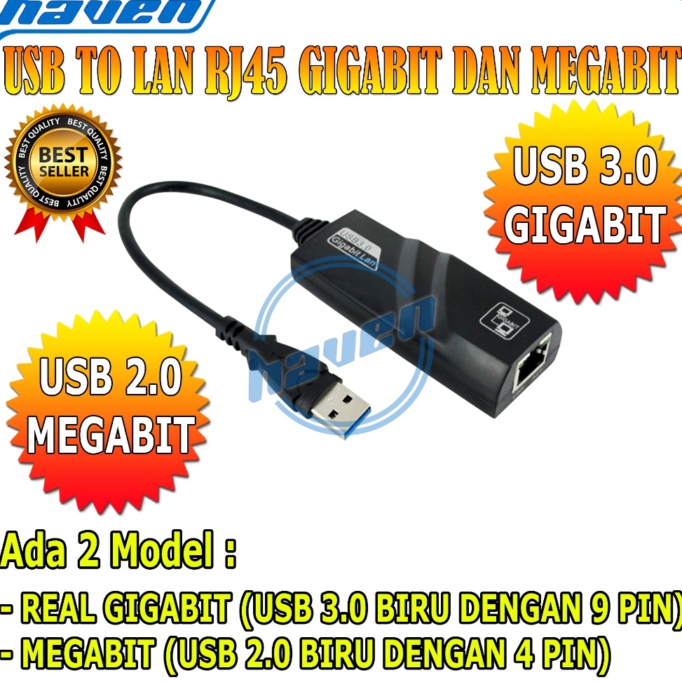 PRODUCT TERPOPULER USB to LAN RJ45 Gigabit  USB 3 to Ethernet RJ45  USB LAN Gigabit