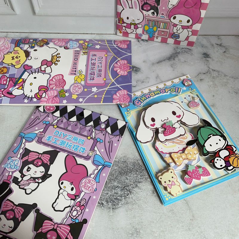 

Stiker Figure 3D Sanrio Stiker Sanrio Mainan Kreativitas Anak Edition Sanrio Viral Melody Kuromi Cinamorol