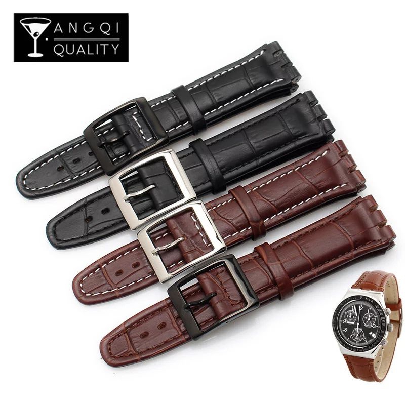 Tali Jam Swatch Strap Jam Swatch Tali Strap Jam Tangan Swatch 17MM hitam coklat