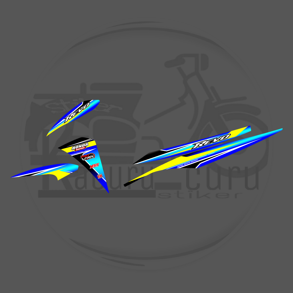 Stiker Striping Motor Variasi Honda Revo FI/Revo FIT/REVO X - Stiker Variasi Revo Injeksi