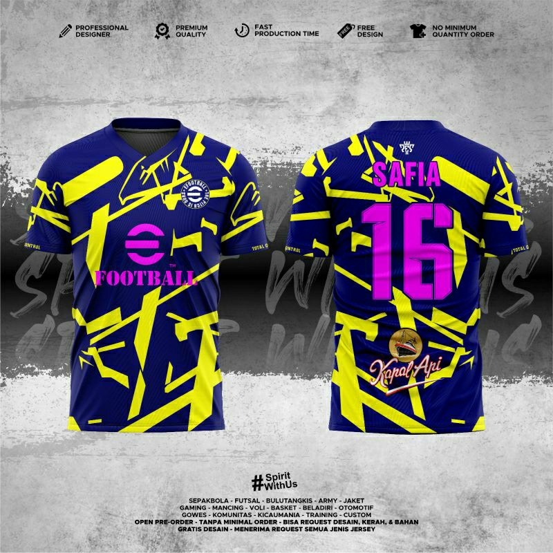 jersey gaming efootball Total Control Satuan
