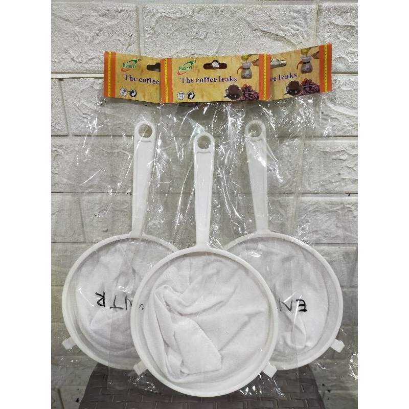 Saringan Kain Gagang Plastik 17cm / Saringan Kopi Kain 17cm / Saringan Teh Kain 17cm / Saringan Kain