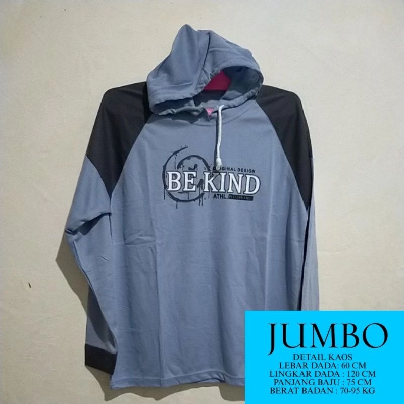 Kaos lengan panjang topi jumbo/kaos sawah jumbo/kaos tani/kaos proyek/kaos berkebun/kaos kerja lapan