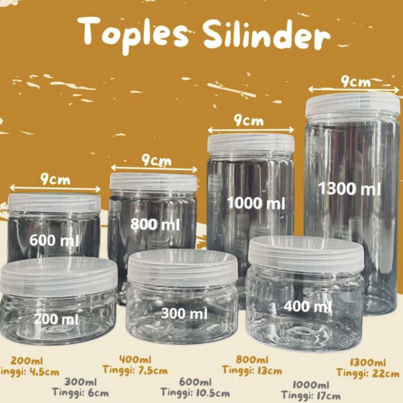 Toples Jar/ Toples Tabung/ Toples Kue Kering